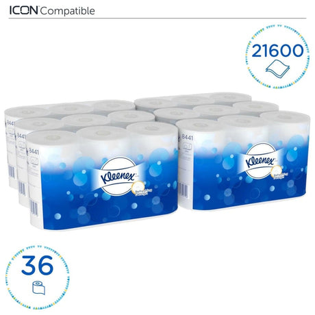 KLEENEX® 600 Toilet Tissue Rollen Toilettenpapier, 2-lagig
