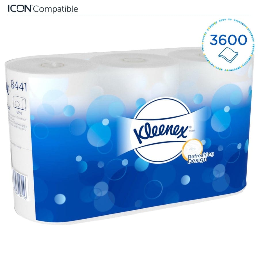 KLEENEX® 600 Toilet Tissue Rollen Toilettenpapier, 2-lagig