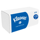 KLEENEX® Falthandtücher, Interfold, weiß 1 Karton = 15 Packungen à 124 Stück = 1860 Tücher, 32 x 21,5 cm