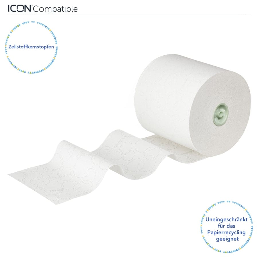 KLEENEX® Papierhandtücher auf Rollen 1-lagig, weiß, Großrolle