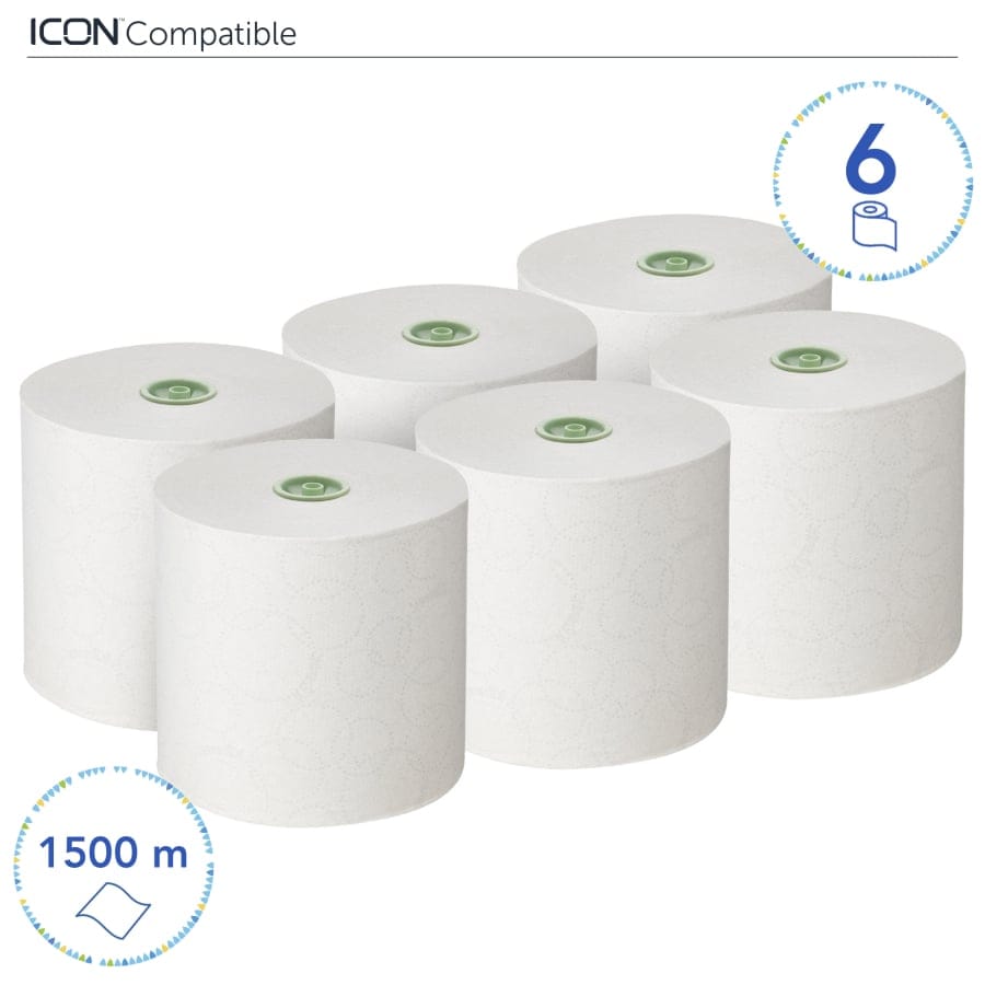 KLEENEX® Papierhandtücher auf Rollen 1-lagig, weiß, Großrolle
