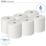 KLEENEX® Papierhandtücher auf Rollen 1-lagig, weiß, Großrolle