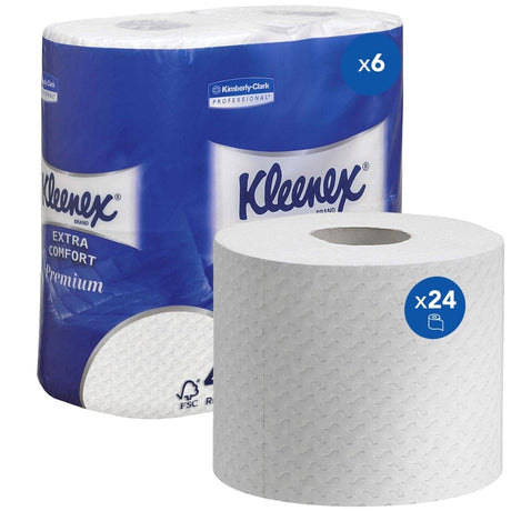 KLEENEX® Toilettenpapier Rollen, 4-lagig, weiß