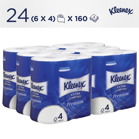 KLEENEX® Toilettenpapier Rollen, 4-lagig, weiß
