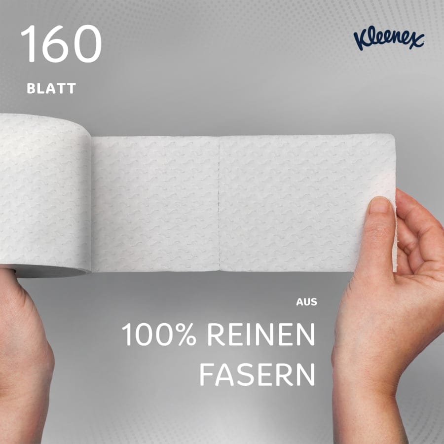 KLEENEX® Toilettenpapier Rollen, 4-lagig, weiß