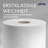 KLEENEX® Toilettenpapier Rollen, 4-lagig, weiß