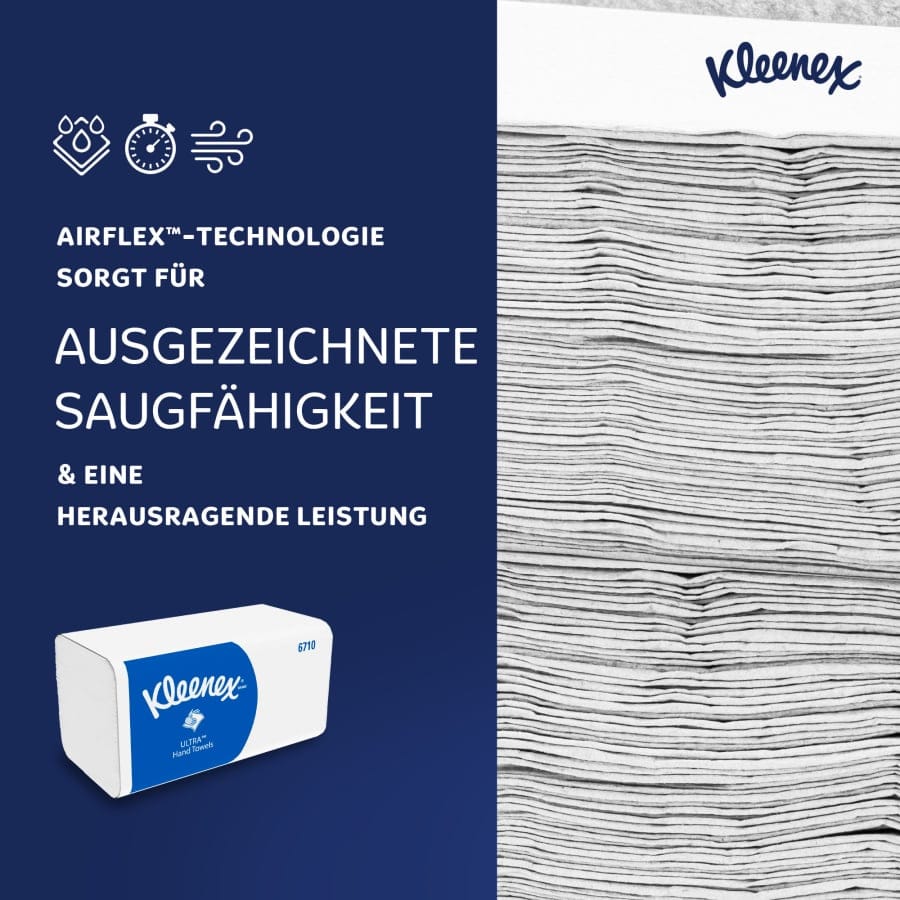 Kleenex®  Ultra™ Handtuchpapier, 3-lagig, 31,5 x 21,5 cm