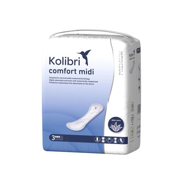 Kolibri comfort PREMIUM Inkontinenzvorlage midi - 12 x 34 cm - Beutel à 28 Stück