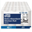Tork Premium Küchenrolle saugfähig Zellstoff Küche 4 Rollen 51 Blatt