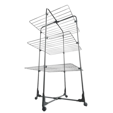 LEIFHEIT Classic Tower 270 Black Turmwäscheständer, 3-lagig
