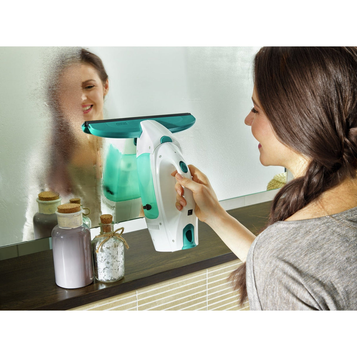 LEIFHEIT Dry & Clean Fenstersauger Komplettset, 4-teilig