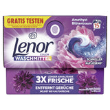 Lenor All in 1 PODS Colorwaschmittel Amethyst Blütentraum 1 Karton (15 Stück × 7 g)