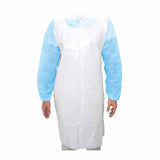 MaiMed Apron PE Einwegschürze geblockt weiß, Light, 75 x 120 cm, 100 Stück