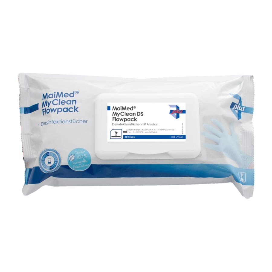 MaiMed MyClean DS Flowpack Desinfektionstücher mit Alkohol