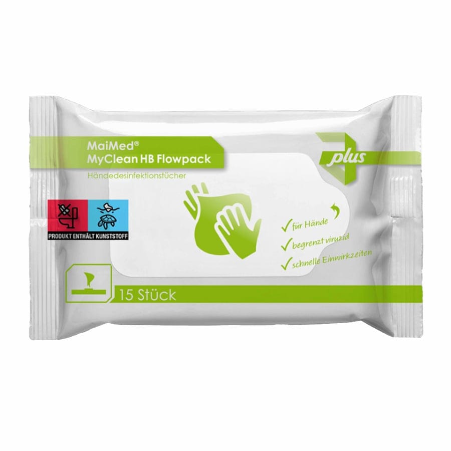 MaiMed MyClean HB Flowpack Händedesinfektionstücher 15 Tücher