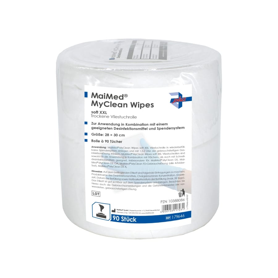 MaiMed MyClean Wipes soft XXL Vliestuchrollen 90 Blatt Rolle