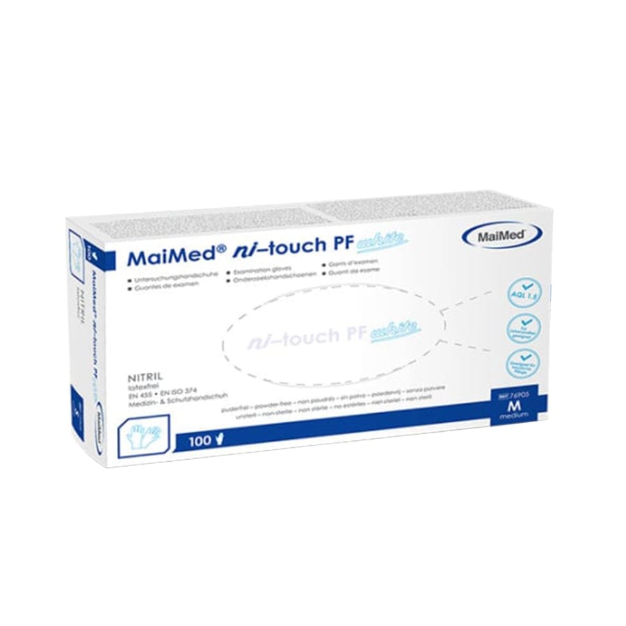 MaiMed ni-touch weiß Nitril Einmalhandschuhe puderfrei M