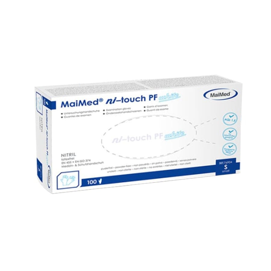 MaiMed ni-touch weiß Nitril Einmalhandschuhe puderfrei S