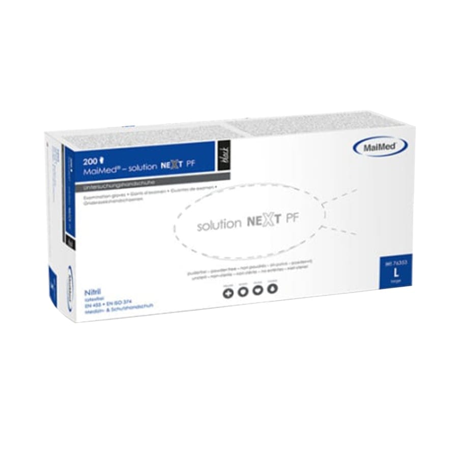 MaiMed solution next schwarz Nitril Einmalhandschuhe puderfrei L