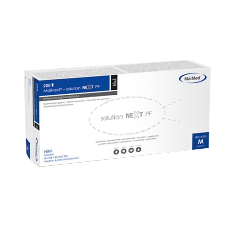 MaiMed solution next schwarz Nitril Einmalhandschuhe puderfrei M