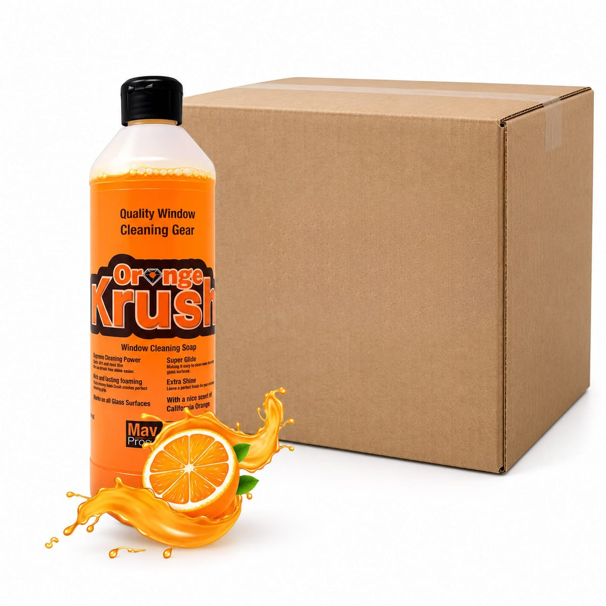 Maykker Orange Krush Glasreiniger 12 x 500 ml Vorteilspack