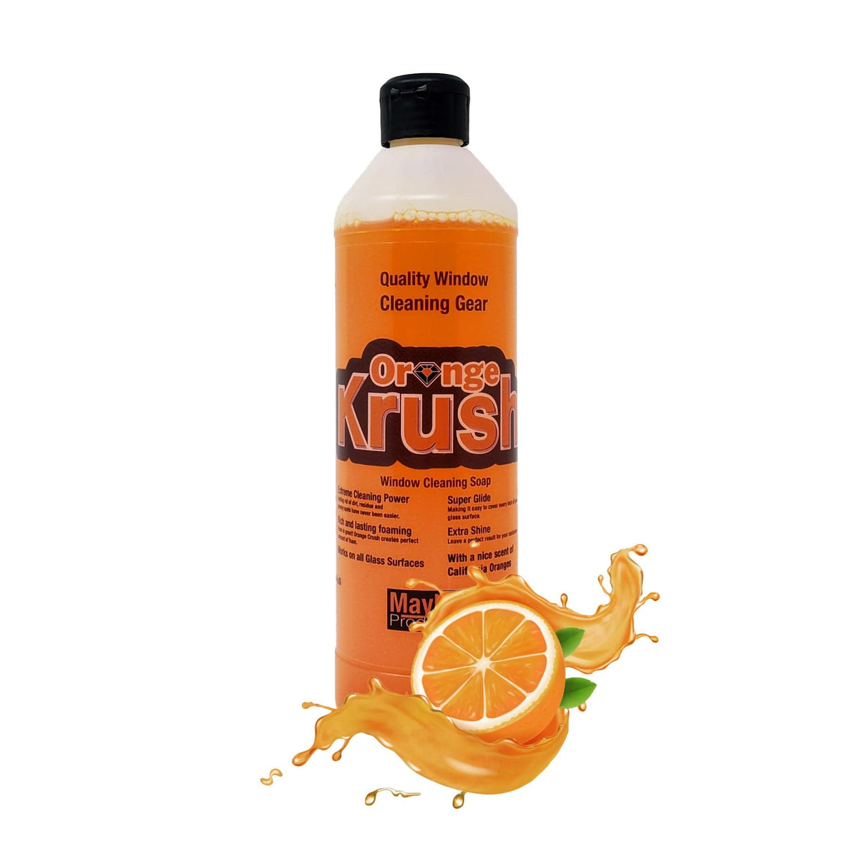 Maykker Orange Krush Glasreiniger: effektive Reinigungslösung für streifenfreies Glas und angenehmen Duft.