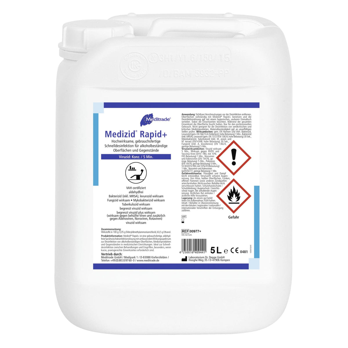 Meditrade Medizid® Rapid+ Sprühwischdesinfektion 5 l Kanister