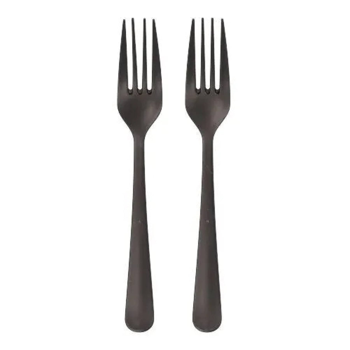 Mehrweg Gabeln, Bio-PP, extra stabil, 19 cm 1 Karton (20 Packungen × 10 Stück), Schwarz