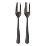 Mehrweg Gabeln, Bio-PP, extra stabil, 19 cm 1 Karton (20 Packungen × 10 Stück), Schwarz