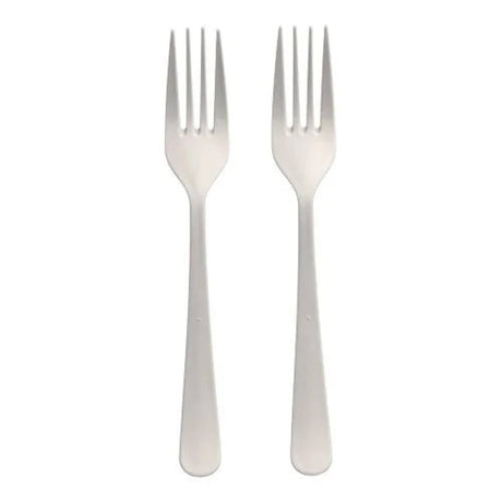 Mehrweg Gabeln, Bio-PP, extra stabil, 19 cm 1 Karton (20 Packungen × 10 Stück), Weiß