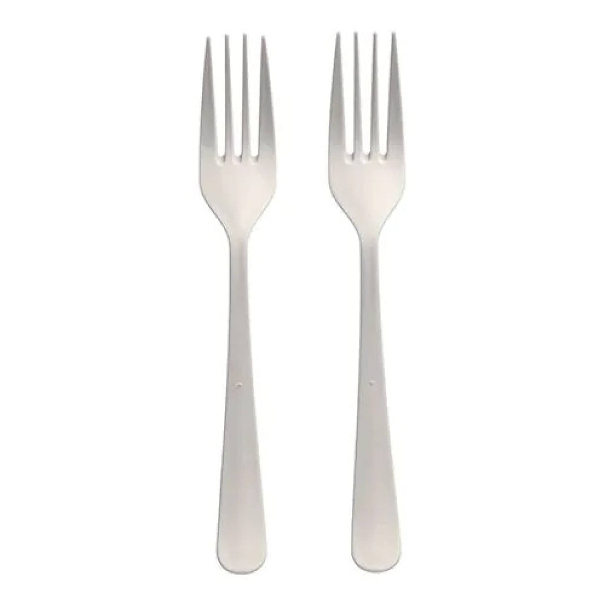 Mehrweg Gabeln in Spender, Bio-PP, extra stabil 1 Karton (6 Packungen × 100 Stück), Weiß