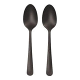 Mehrweg Löffel, Bio-PP, extra stabil, 19 cm 1 Karton (20 Packungen × 10 Stück), Schwarz