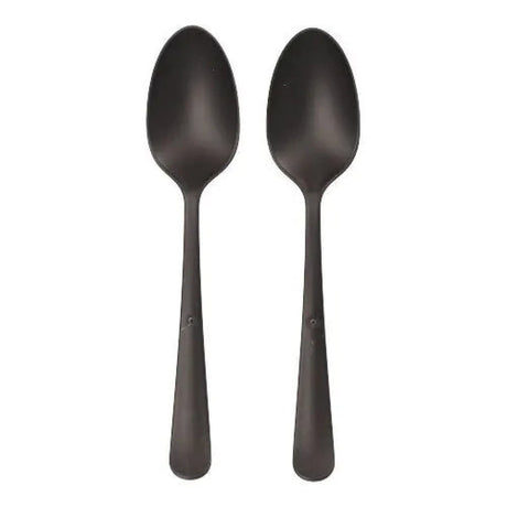 Mehrweg Löffel, Bio-PP, extra stabil, 19 cm 1 Karton (20 Packungen × 10 Stück), Schwarz