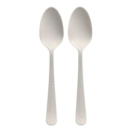 Mehrweg Löffel, Bio-PP, extra stabil, 19 cm 1 Karton (20 Packungen × 10 Stück), Weiß
