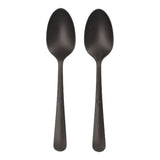 Mehrweg Löffel in Spender, extra stabil, 19 cm 1 Packung (100 Stück), Schwarz
