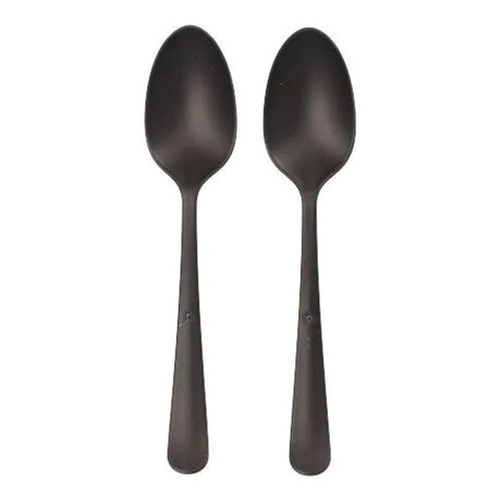 Mehrweg Löffel in Spender, extra stabil, 19 cm 1 Packung (100 Stück), Schwarz