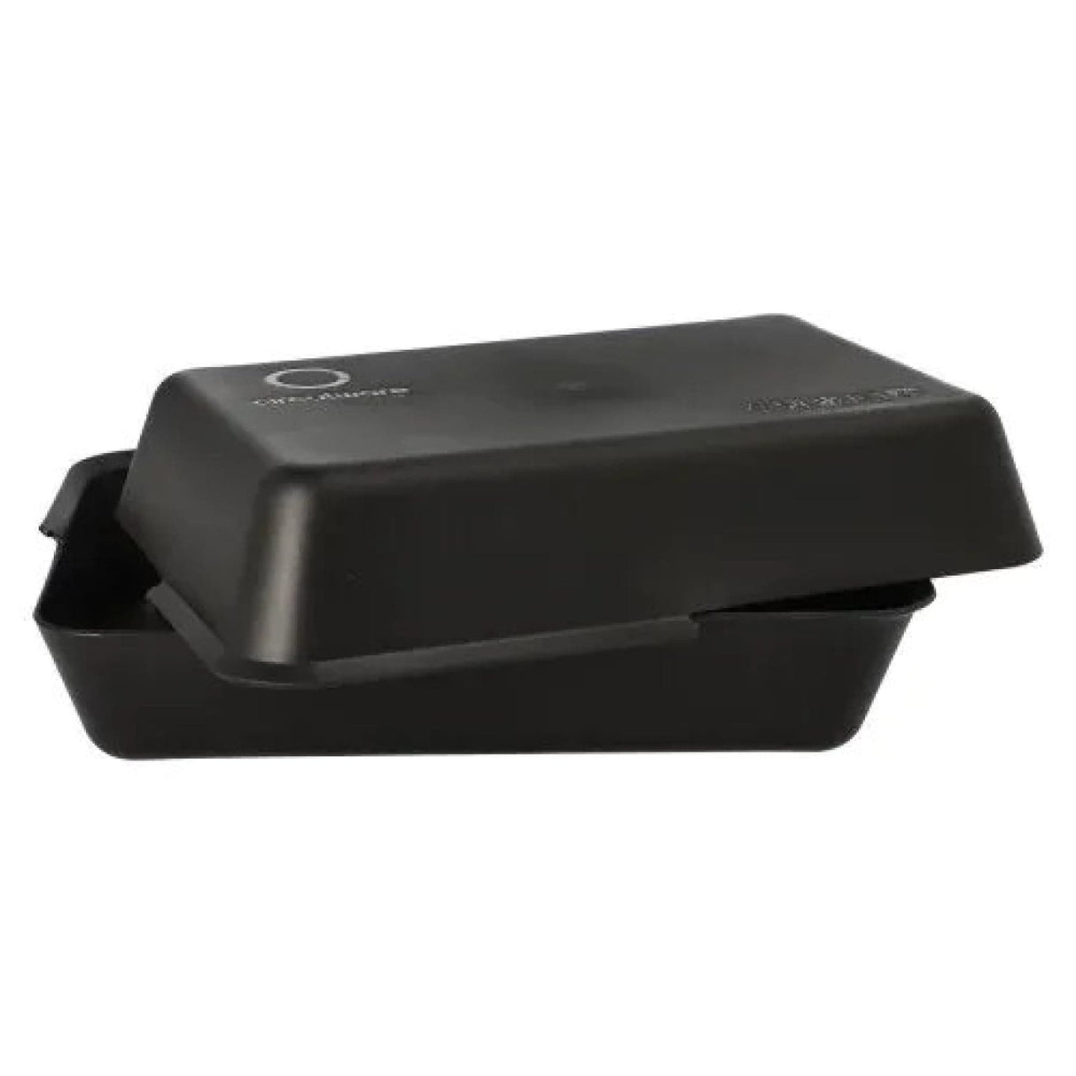Mehrweg Lunchbox, 2-teilig, recycelbarer PP Kunststoff, schwarz