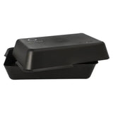 Mehrweg Lunchbox, 2-teilig, recycelbarer PP Kunststoff, schwarz