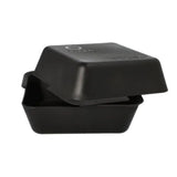 Mehrweg Lunchbox, 2-teilig, recycelbarer PP Kunststoff, schwarz