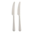 Mehrweg Messer, Bio-PP, extra stabil, 19,7 cm 1 Karton (20 Packungen × 10 Stück), Weiß