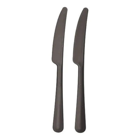 Mehrweg Messer in Spender, Bio-PP, extra stabil 1 Karton (6 Packungen × 200 Stück), Schwarz