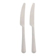 Mehrweg Messer in Spender, Bio-PP, extra stabil 1 Karton (6 Packungen × 200 Stück), Weiß