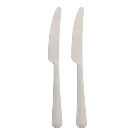 Mehrweg Messer in Spender, Bio-PP, extra stabil 1 Karton (6 Packungen × 200 Stück), Weiß
