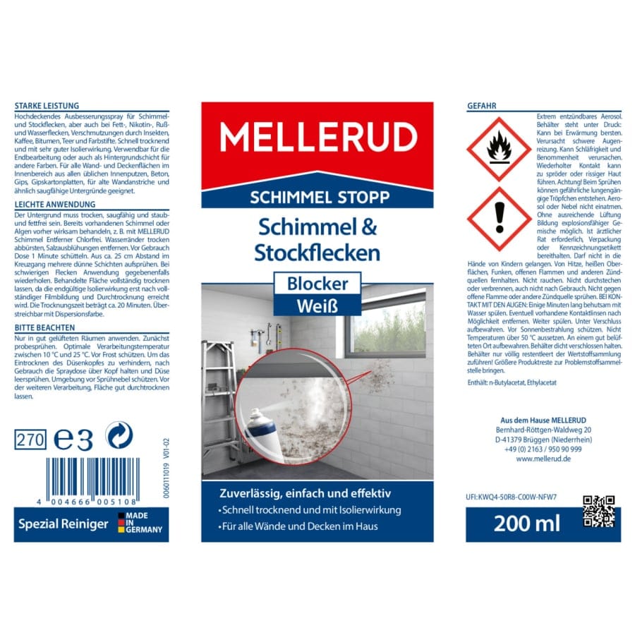 Mellerud Schimmel und Stockflecken Blocker weiß