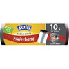 swirl trash can bag with fixing strap black 10 liters