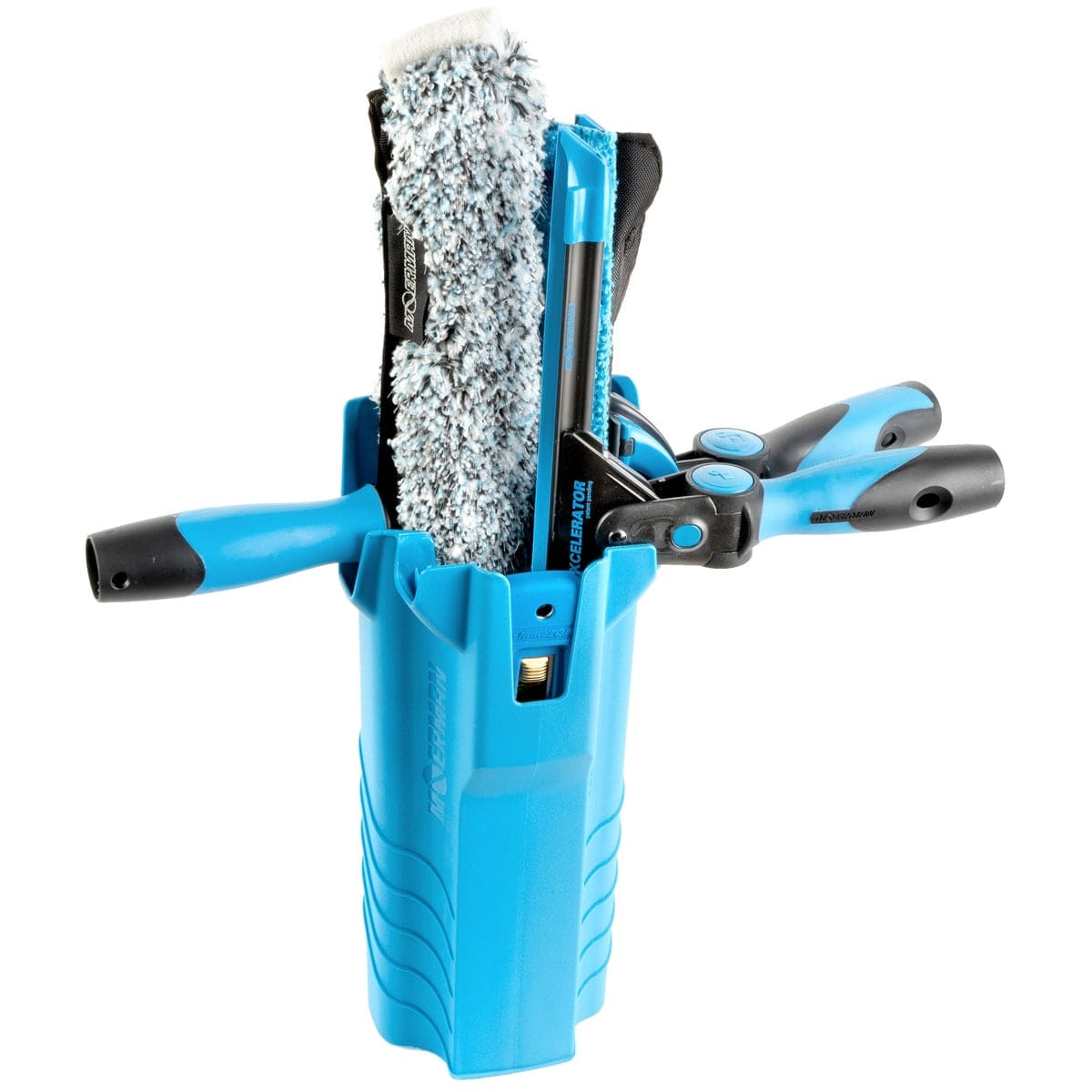 MOERMAN Seitentasche Für Fensterputz-Zubehör - Mit Gürtelclips & Magnetischem Tuchhalter (blau)
