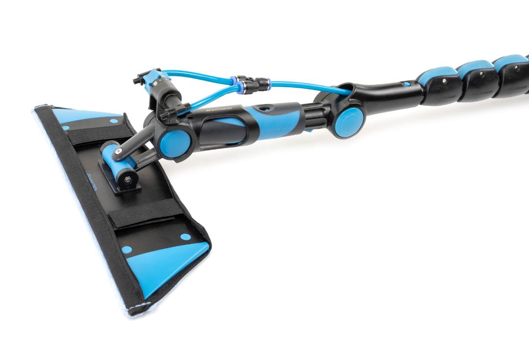 Moerman Spray-Ray Sprühsystem für effiziente Fensterreinigung mit flexibler Handhabung und innovativem Design.