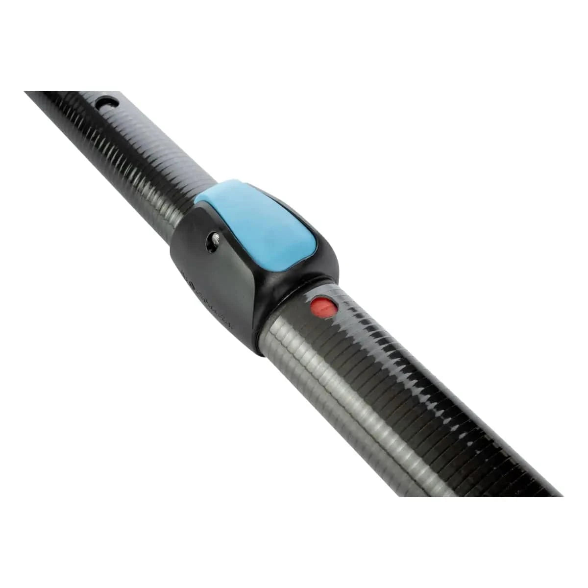 MOERMAN Takumi Deluxe Glasfaser-Karbon Teleskopstange für die Glasreinigung Detailansicht des Verstellmechanismus.