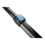 MOERMAN Takumi Deluxe Glasfaser-Karbon Teleskopstange für die Glasreinigung Detailansicht des Verstellmechanismus.