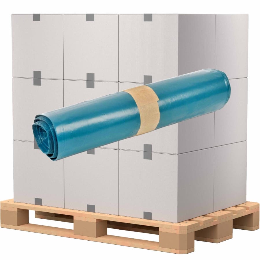 Müllsäcke 120 Liter, blau, Typ 80 extra 24 Kartons = 240 Rollen á 6000 Saecke